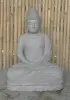  Product image 2 of the product “Seated Buddha made of Riverstone in Dhyana position - gesture of meditation, H.83 cm, natural. ”